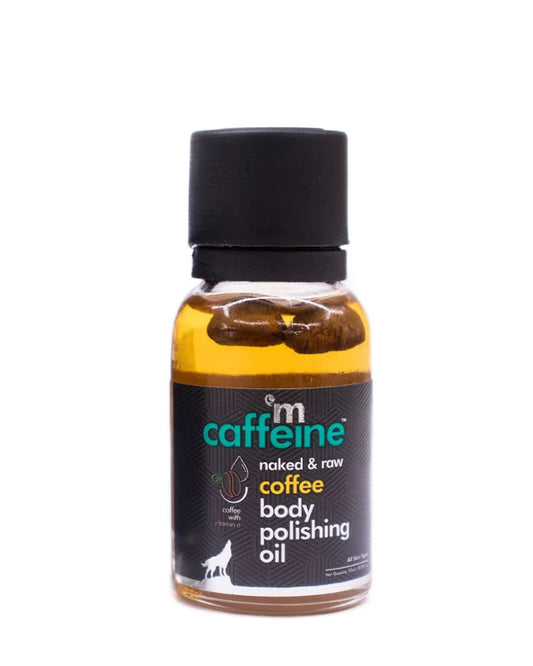 mCaffeine Coffee Body Polishing Oil - (15 ml) (Mini/Small pack/Sample)