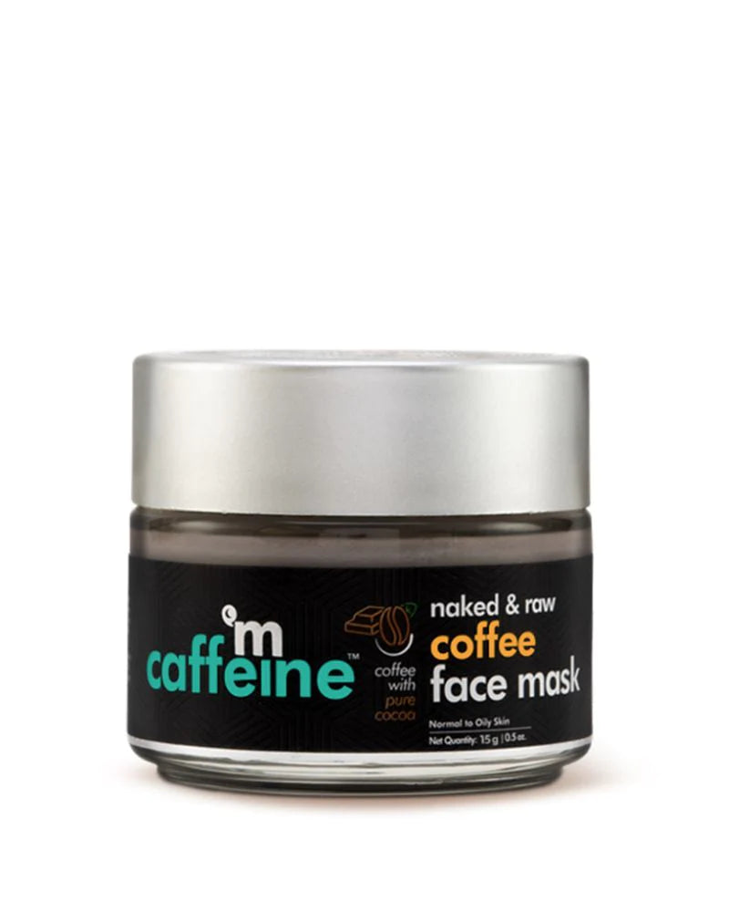 mCaffeine Naked & Raw Coffee Face Mask - (15 gm) (Mini/Small pack/Sample)