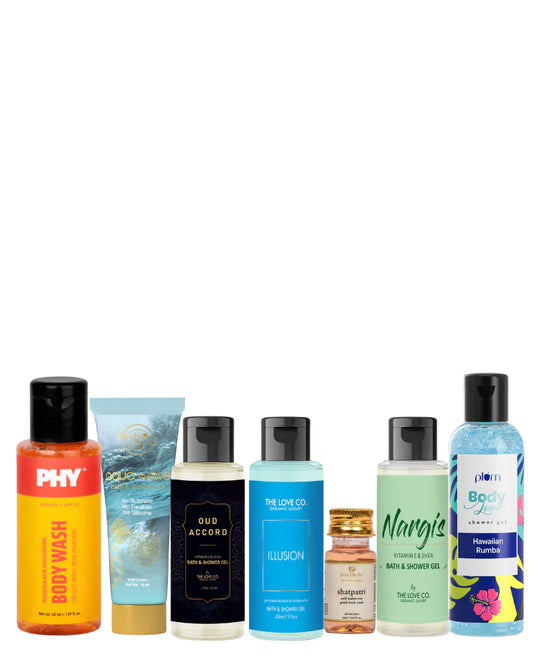 7 Days 7 Fragrances 7 Body Wash Combo (Pack of 7) (Mini / Small Pack/ Sample)