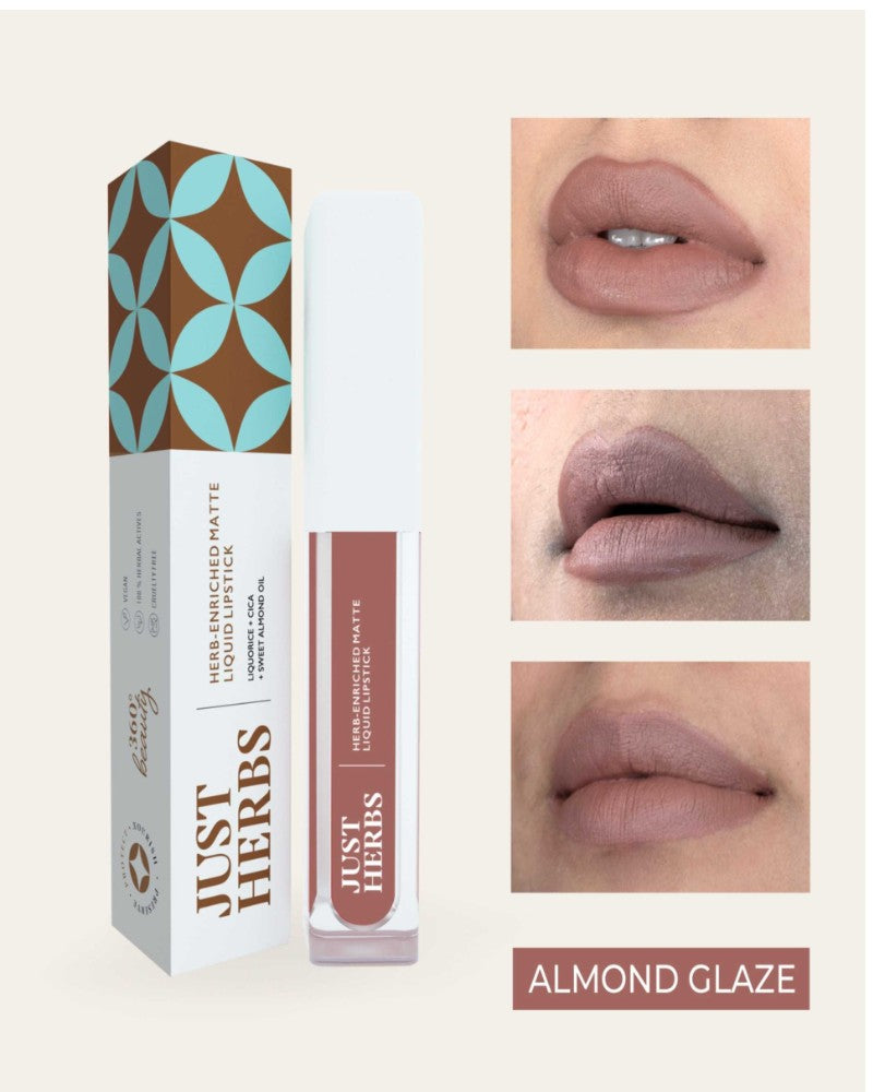 Just Herbs - Herb-enriched Matte Liquid Lipstick - Almond Gaze