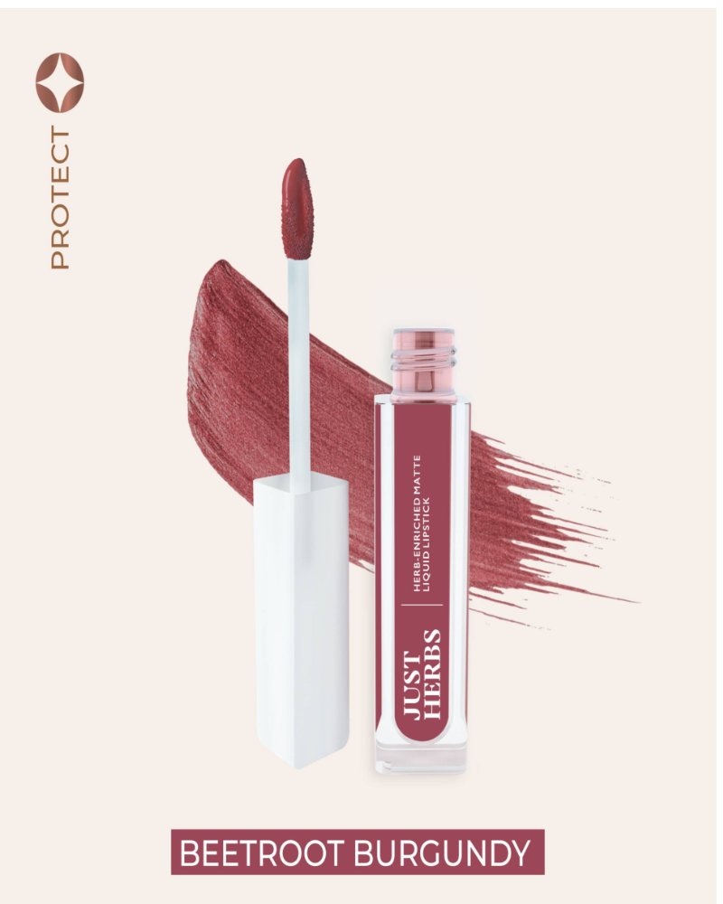 Just Herbs - Herb-enriched Matte Liquid Lipstick - Beetroot Burgundy