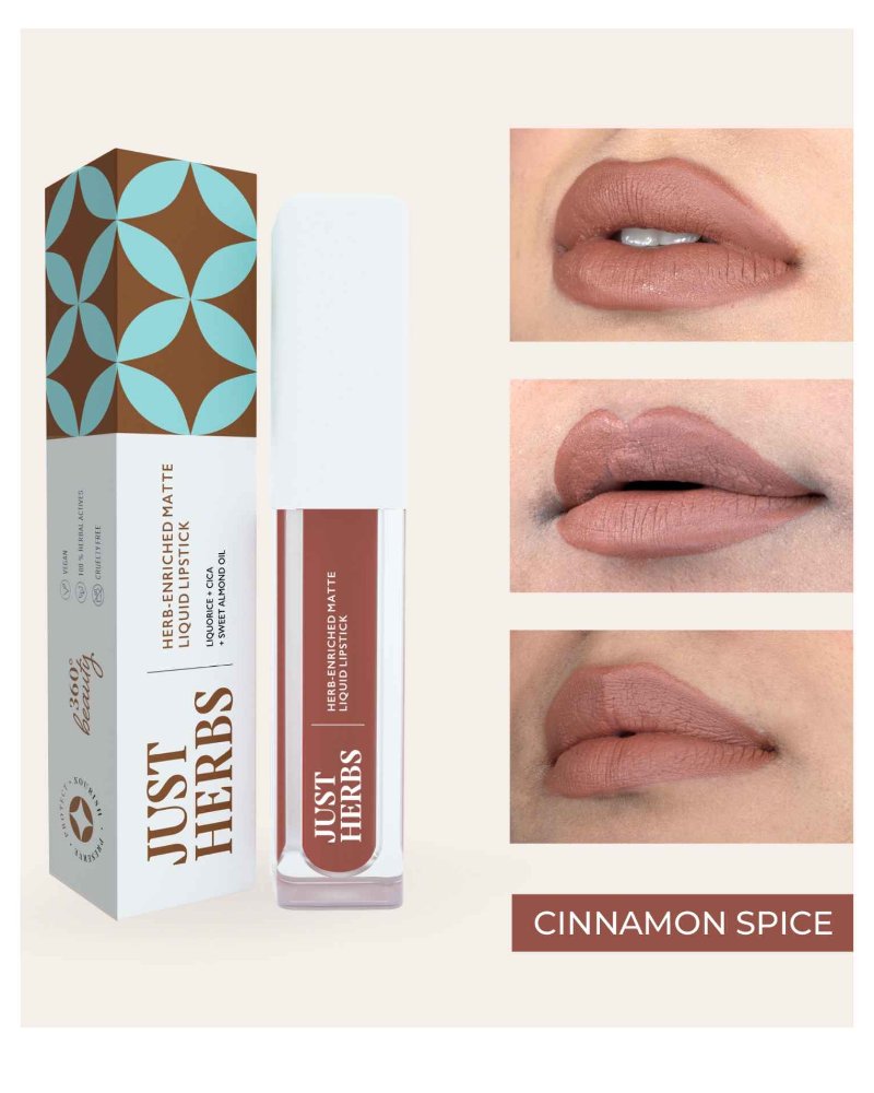 Just Herbs - Herb-enriched Matte Liquid Lipstick - Cinnamon Spice