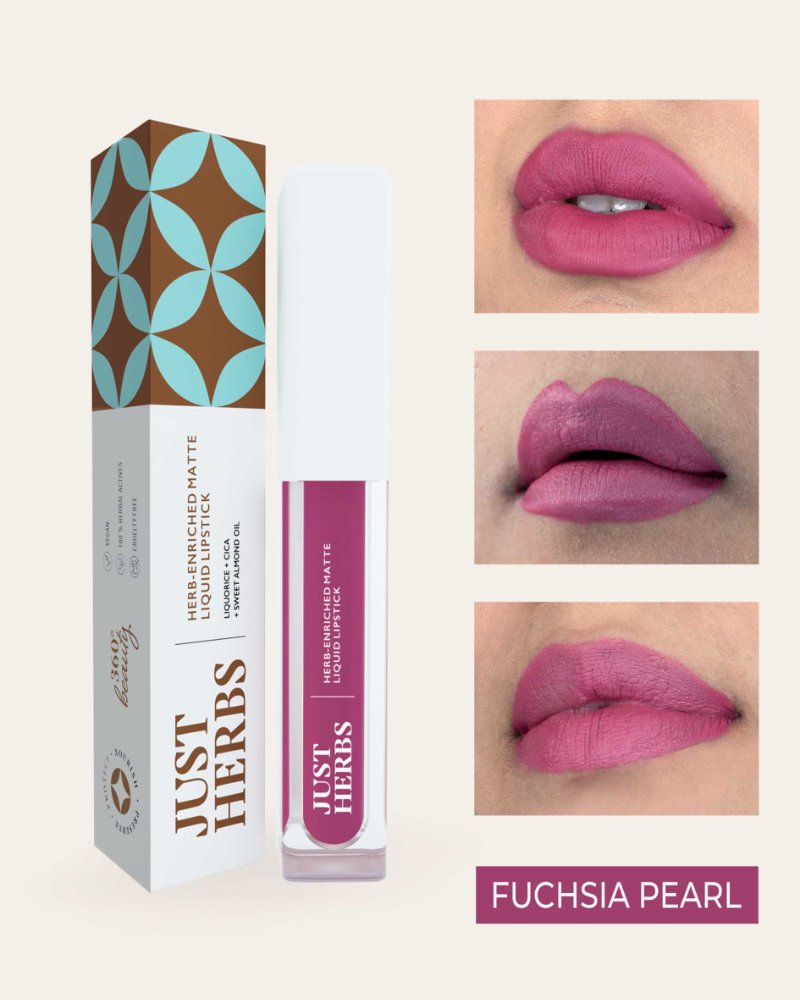 Just Herbs - Herb-enriched Matte Liquid Lipstick - Fuschia Pearl