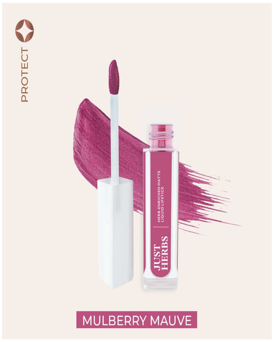 Just Herbs - Herb-enriched Matte Liquid Lipstick - Mulberry Mauve