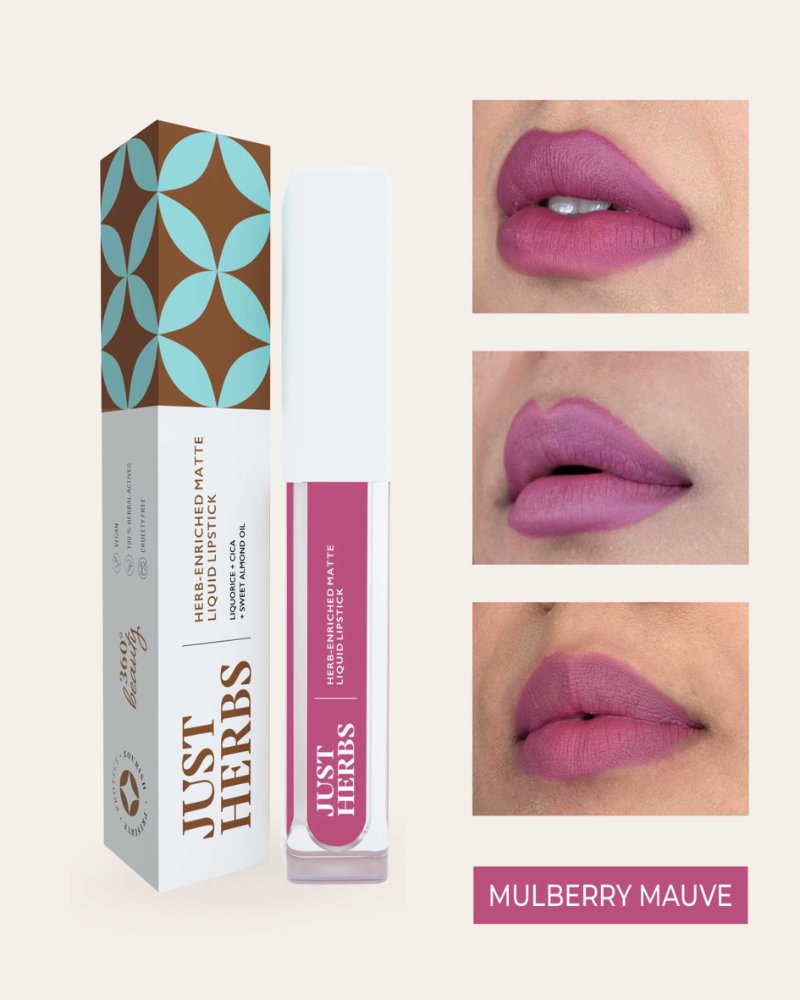 Just Herbs - Herb-enriched Matte Liquid Lipstick - Mulberry Mauve