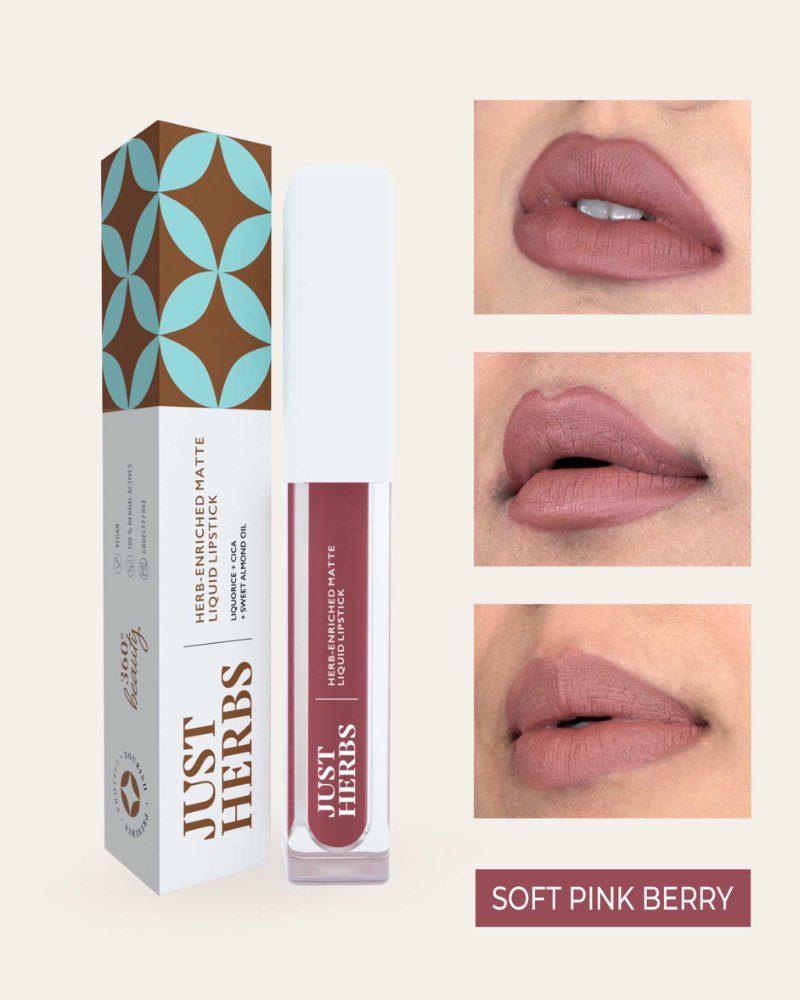 Just Herbs - Herb-enriched Matte Liquid Lipstick - Soft Pink Berry