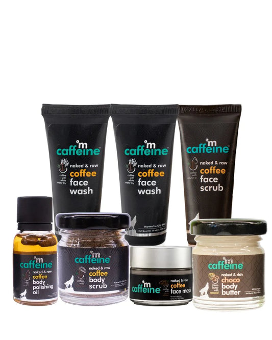 mCaffeine Face And Body Coffee Combo ( Mini/ Small Pack/Sample)