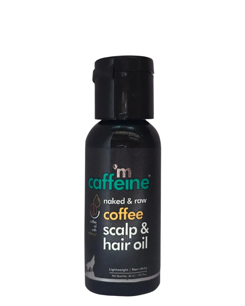 mCaffeine Naked & Raw Coffee Scalp & Hair Oil (30ml) (Mini/Small pack/Sample)