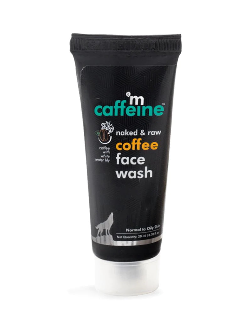 mCaffeine Naked & Raw Coffee Face Wash - (20 ml) (Mini/Small pack/Sample)